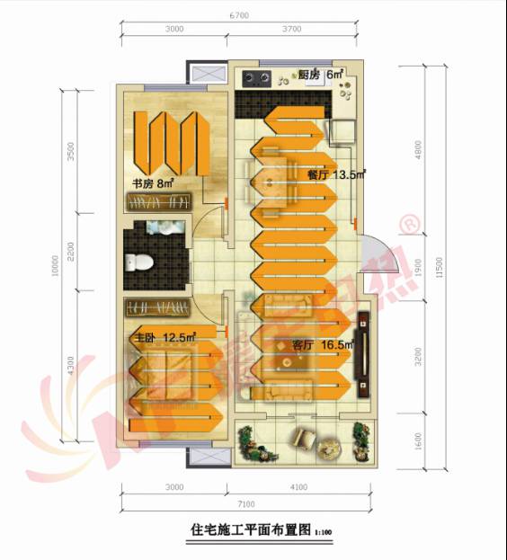 住宅地暖施工案例 住宅地暖施工案例